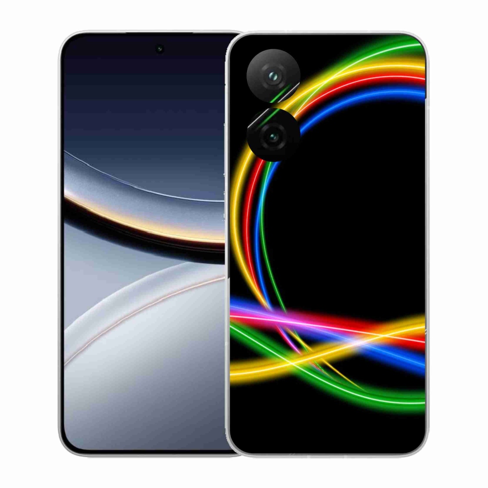 Gelový kryt mmCase na Xiaomi Poco F7 5G - neonové kruhy