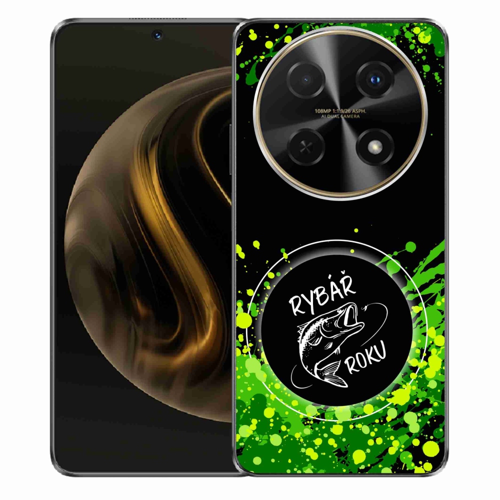 Gelový kryt mmCase na Huawei Nova 12i - rybář roku černé pozadí