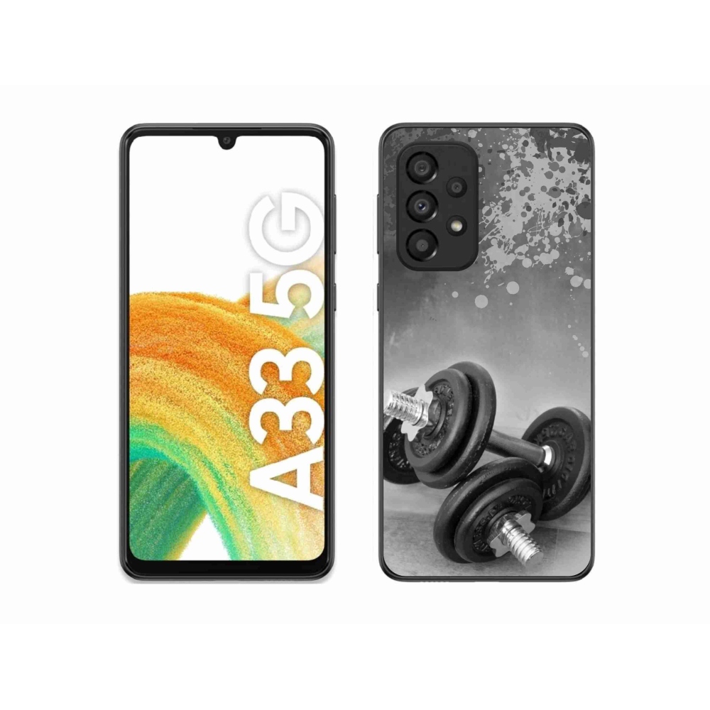 Gelový kryt mmCase na Samsung Galaxy A33 5G - činky 1