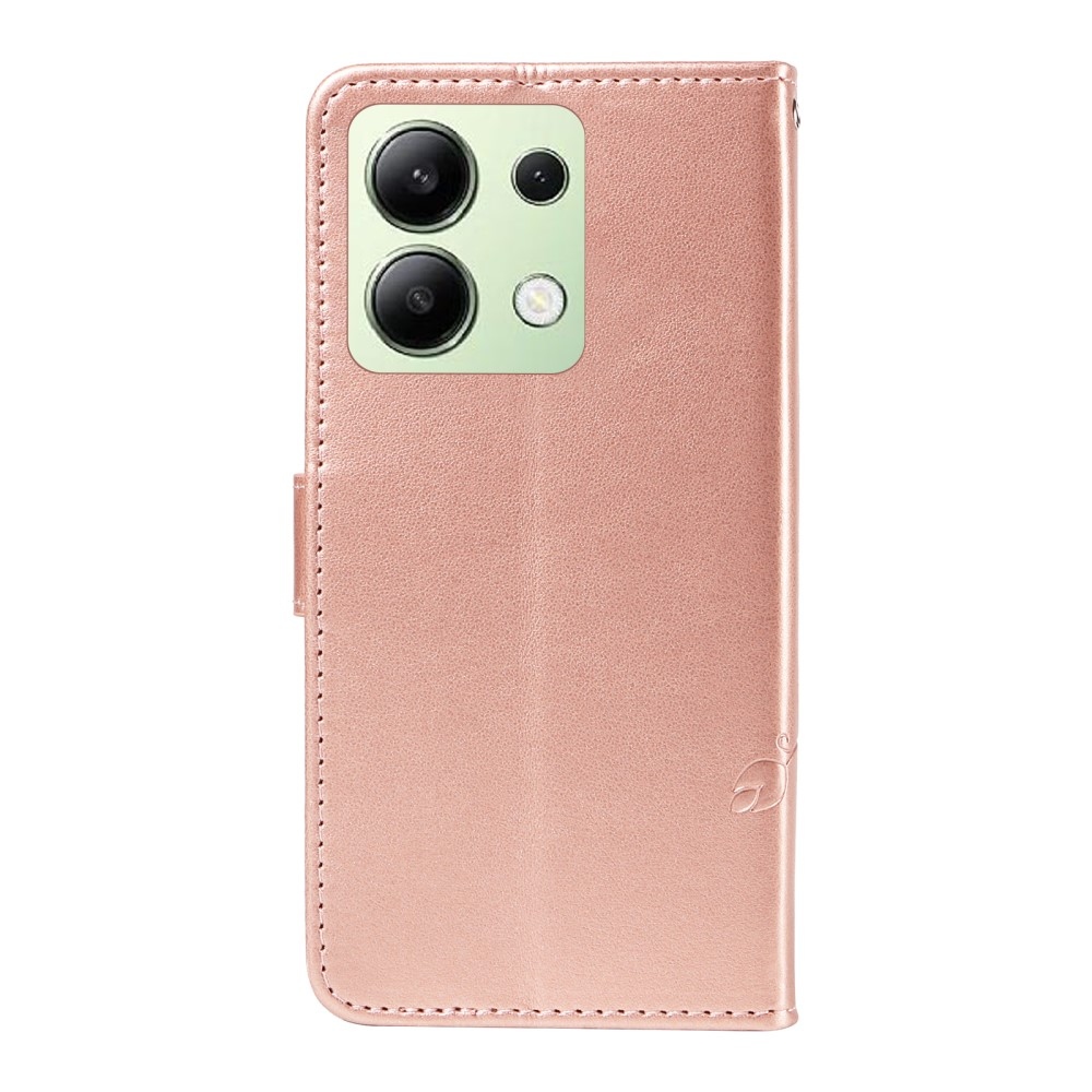 Flower knížkové pouzdro na Xiaomi Redmi Note 13 - růžovozlaté