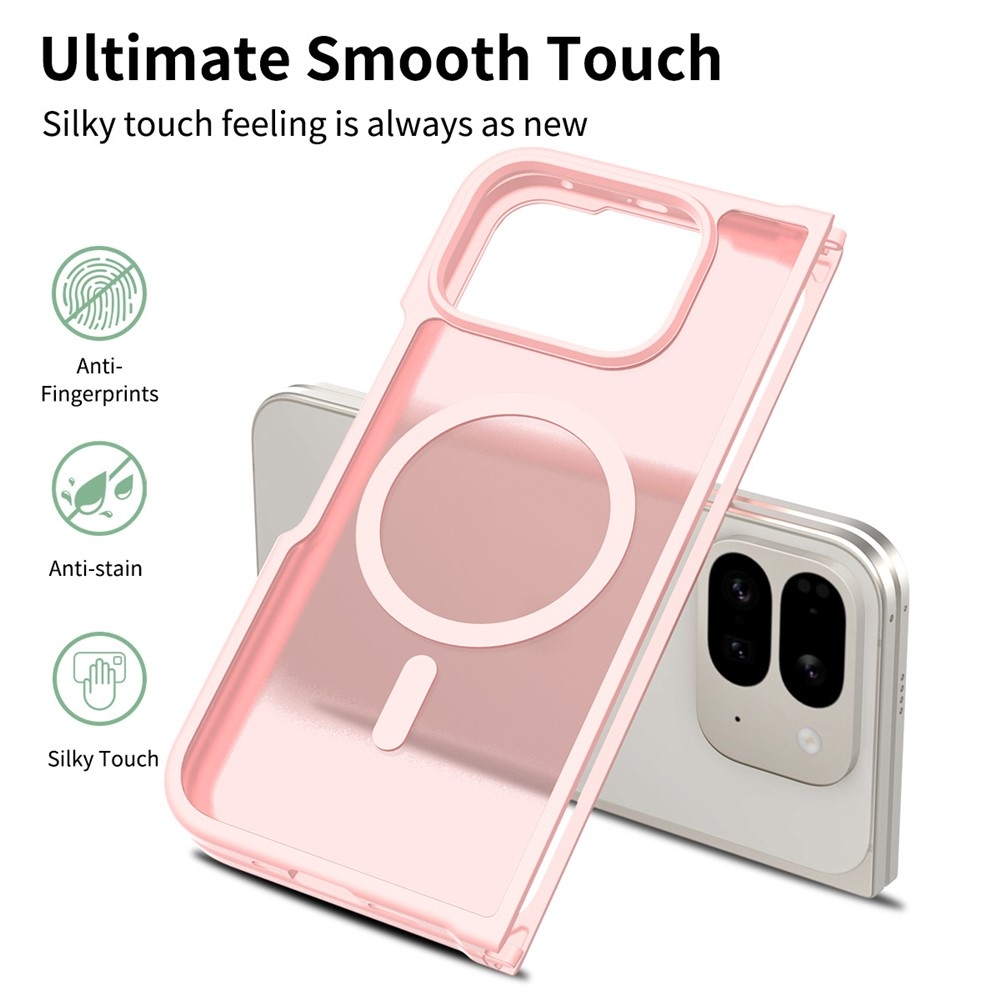 Skin gelový obal s pevnými zády a podporou MagSafe na Google Pixel 10 Pro Fold - růžový