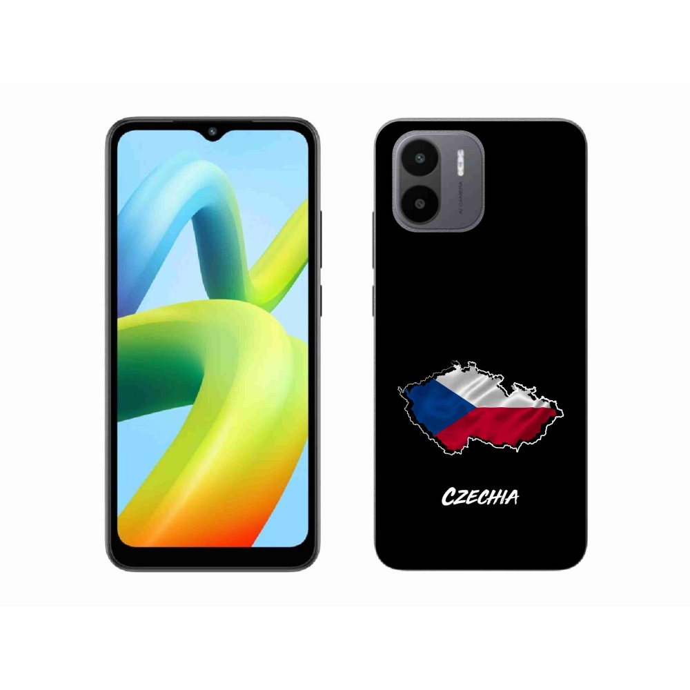 Gelový kryt mmCase na Xiaomi Redmi A1 - Czechia černé pozadí