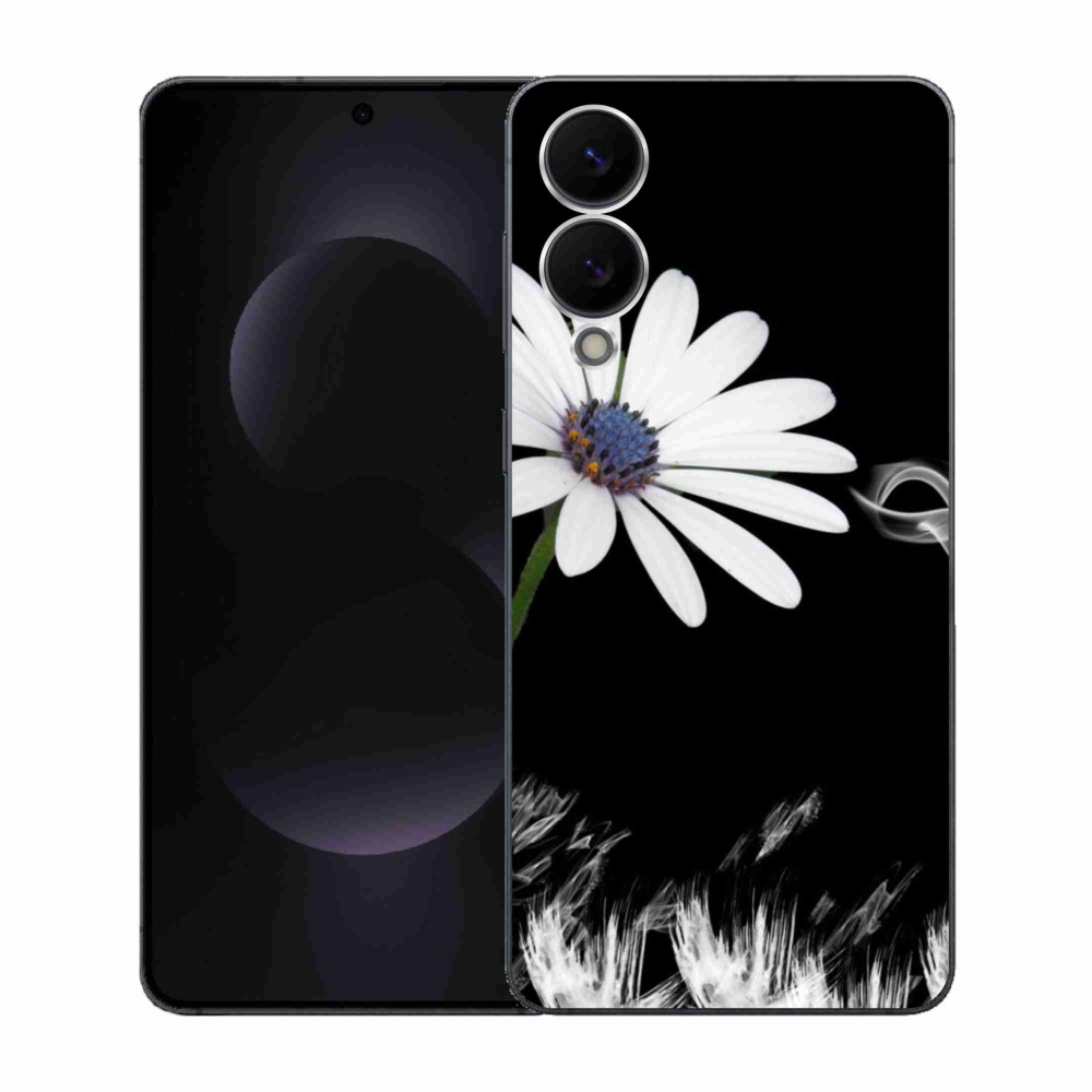 Gelový kryt mmCase na Samsung Galaxy S25 Edge - bílá květina