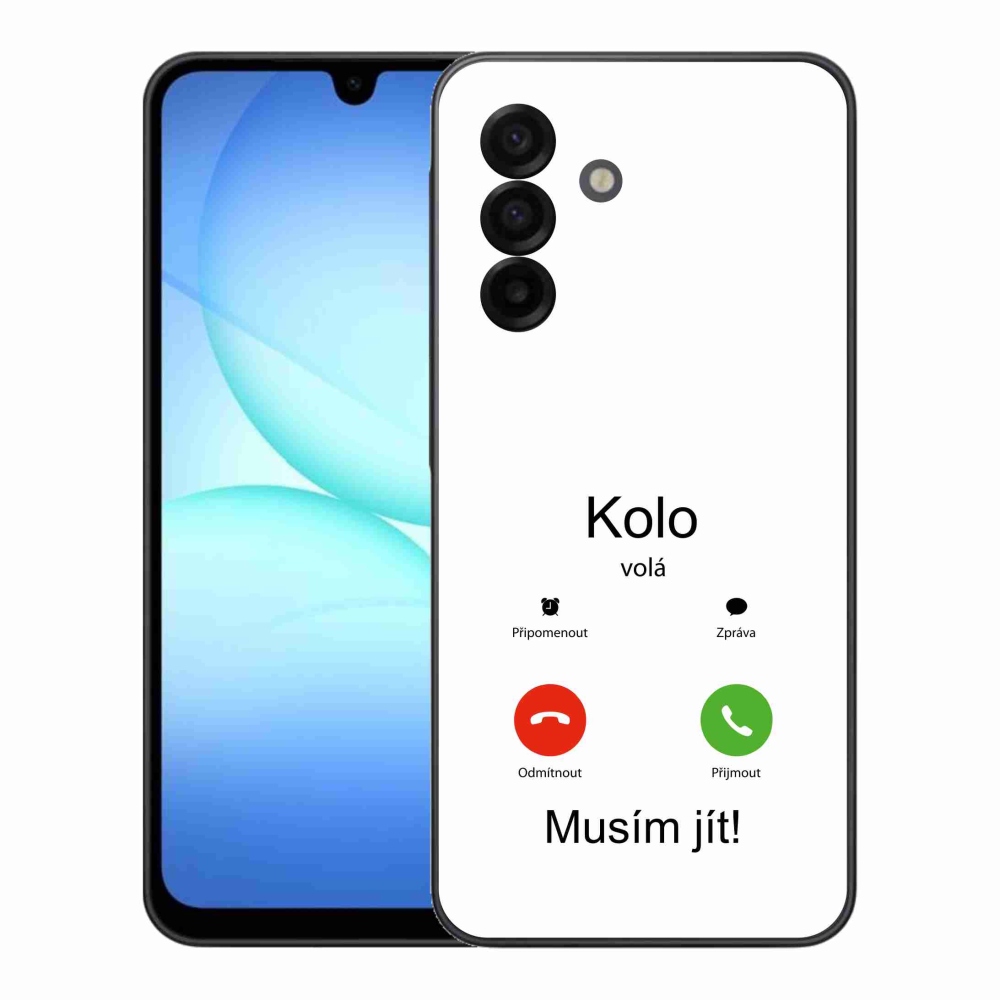 Gelový kryt mmCase na Samsung Galaxy A17 4G/5G - kolo volá bílé pozadí