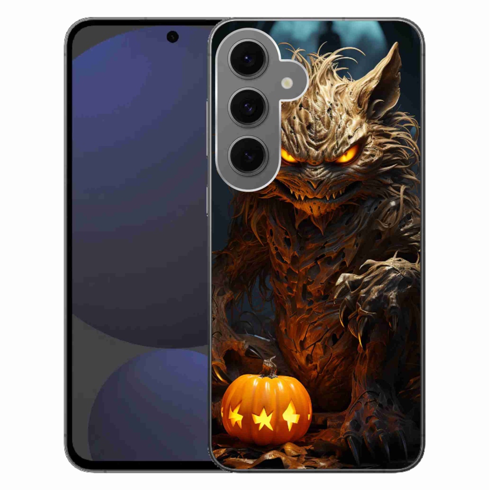 Gelový kryt mmCase na Samsung Galaxy S24 FE - halloweenská příšera