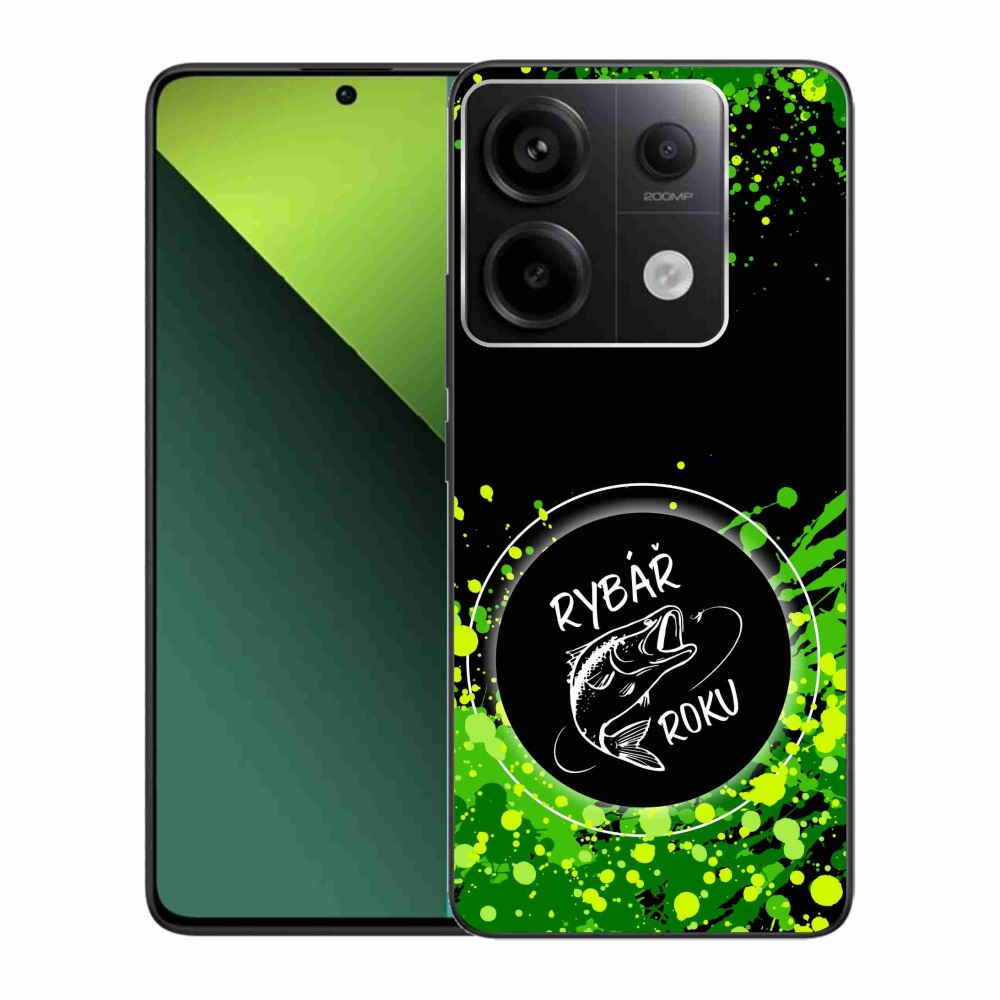 Gelový kryt mmCase na Xiaomi Redmi Note 13 Pro 5G/Poco X6 5G - rybář roku černé pozadí