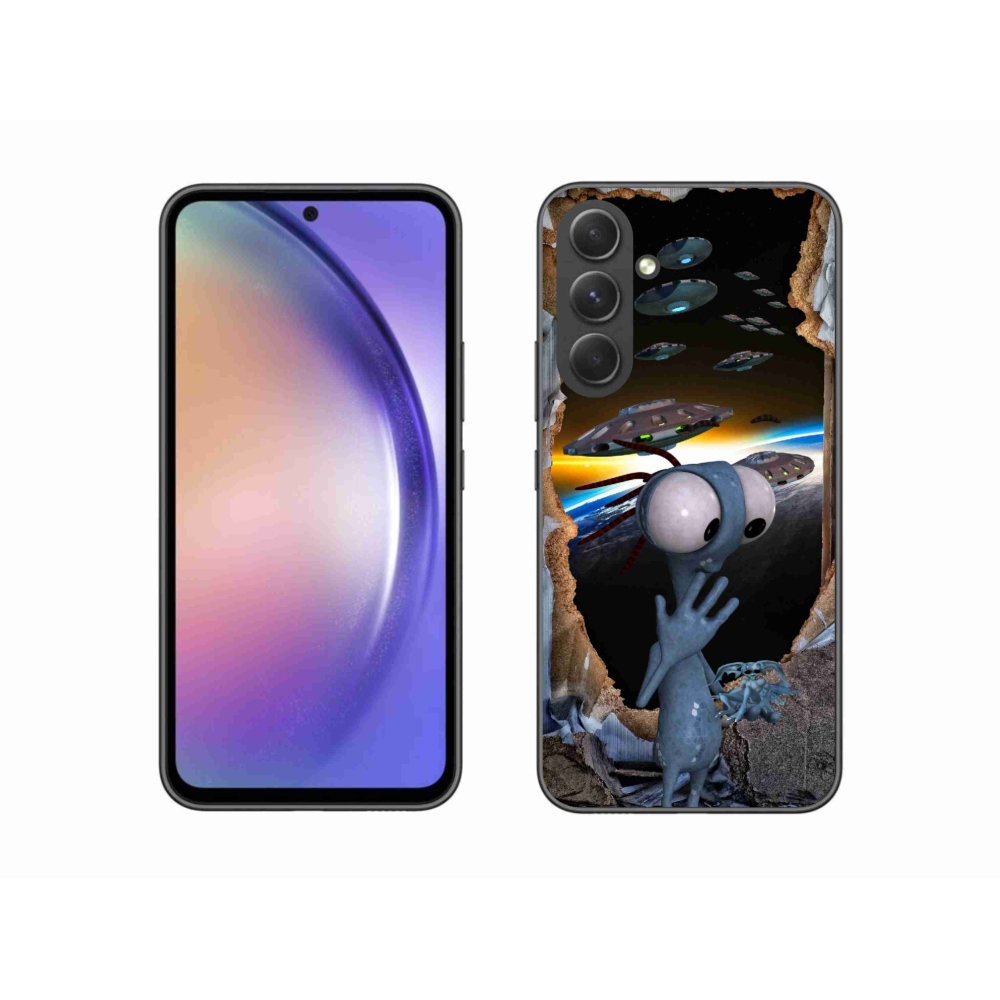 Gelový kryt mmCase na Samsung Galaxy A54 5G - mimozemšťan