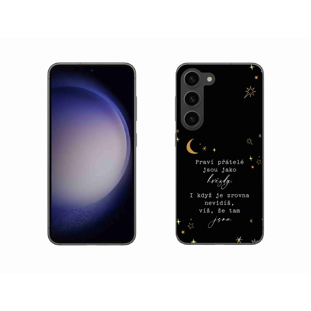 Gelový kryt mmCase na Samsung Galaxy S23 5G - citát 6 černé pozadí