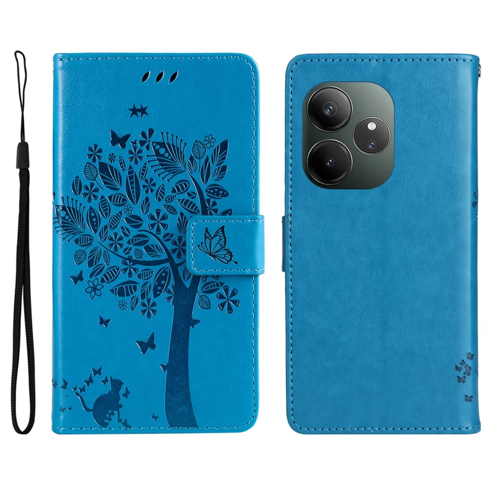 Tree knížkové pouzdro na Realme GT 6 5G/GT 6T 5G - modré