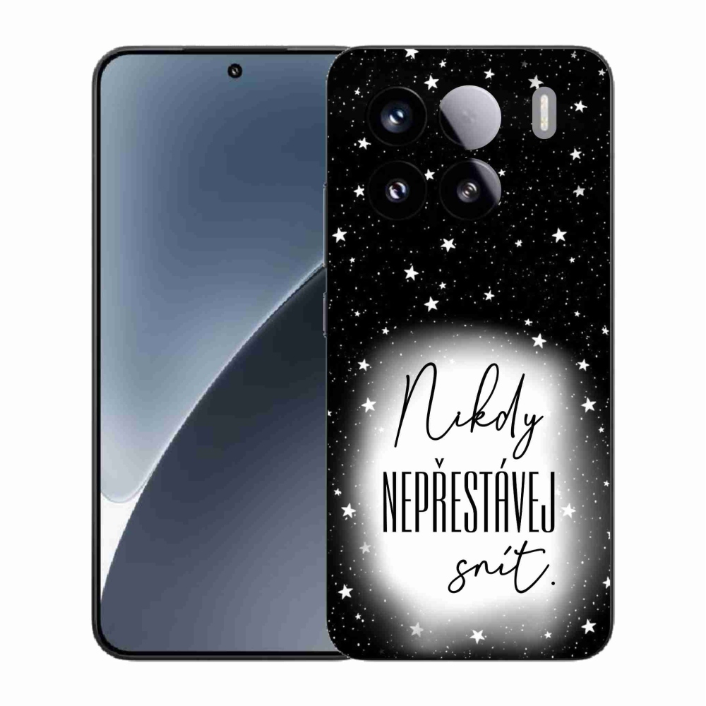 Gelový kryt mmCase na Xiaomi 15 - citát 1 bíločerné pozadí
