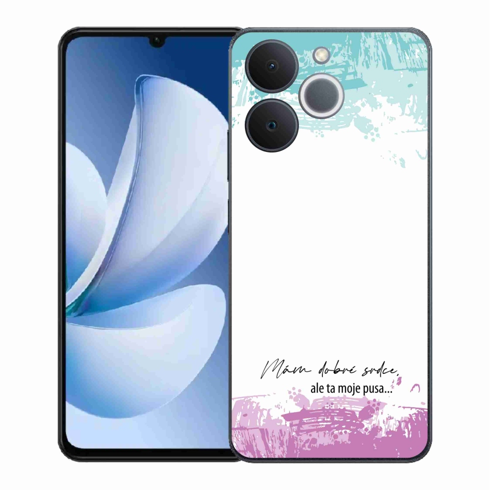 Gelový kryt mmCase na Realme Note 70T - vtipný text 3 bílé pozadí