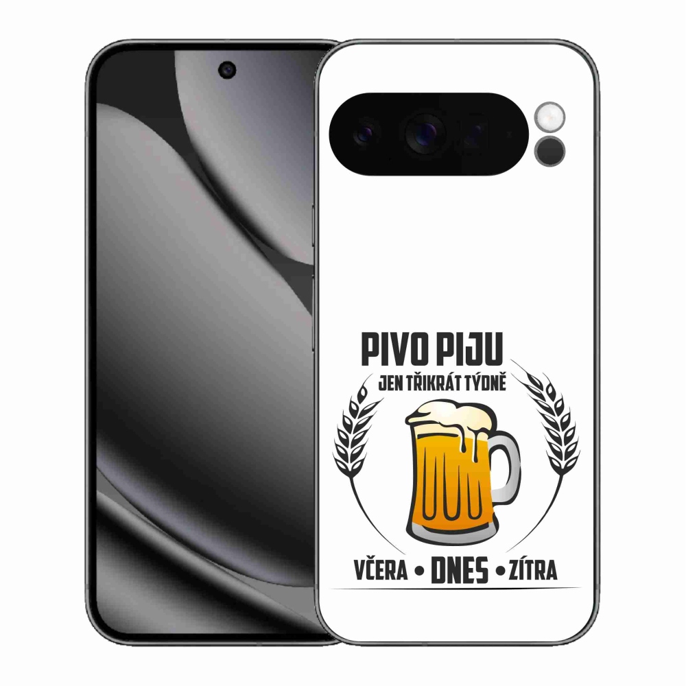 Gelový kryt mmCase na Google Pixel 10 Pro XL - pivní motiv bílé pozadí
