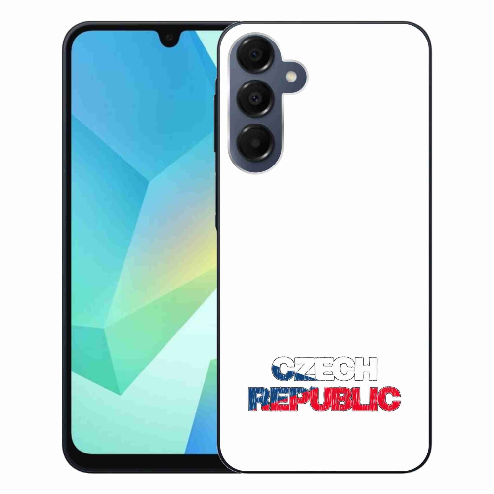 Gelový kryt mmCase na Samsung Galaxy A16 4G/5G - Czech Republic bílé pozadí