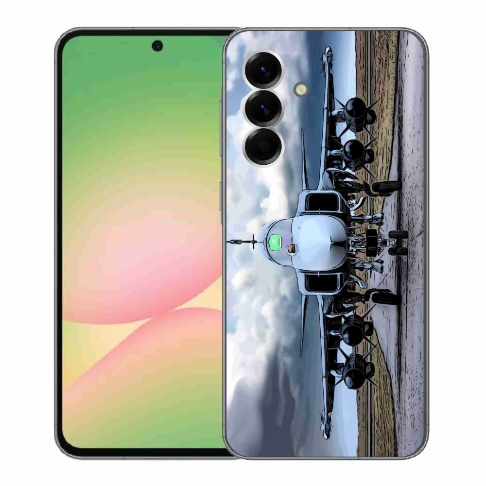 Gelový kryt mmCase na Samsung Galaxy A56 5G - vojenské letadlo
