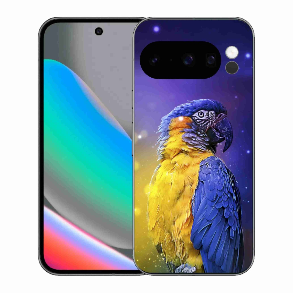 Gelový kryt mmCase na Google Pixel 10 Pro - papoušek ara 1