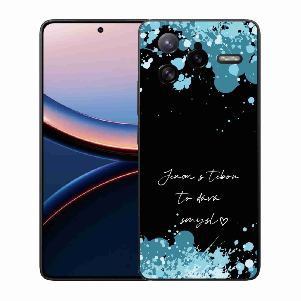 Gelový kryt mmCase na Xiaomi Poco F7 Ultra - zamilovaný text černé pozadí