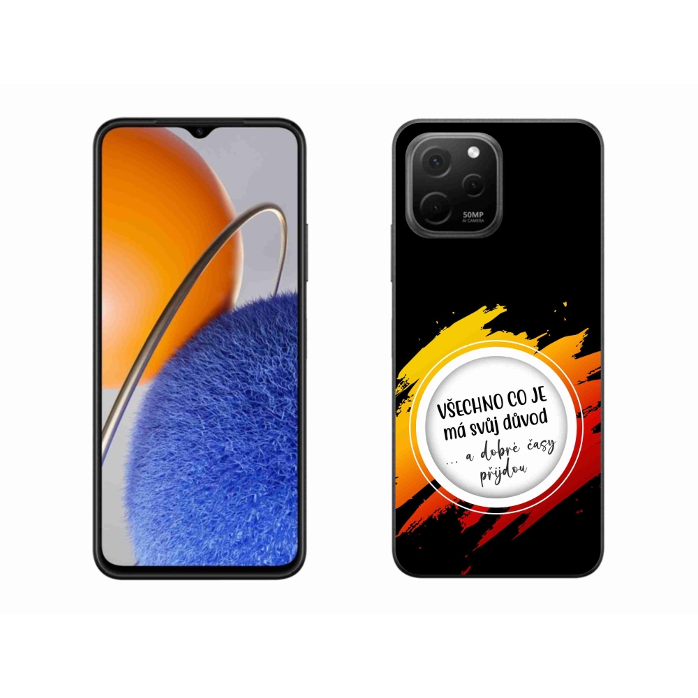 Gelový kryt mmCase na Huawei Nova Y61 - citát 3 černé pozadí