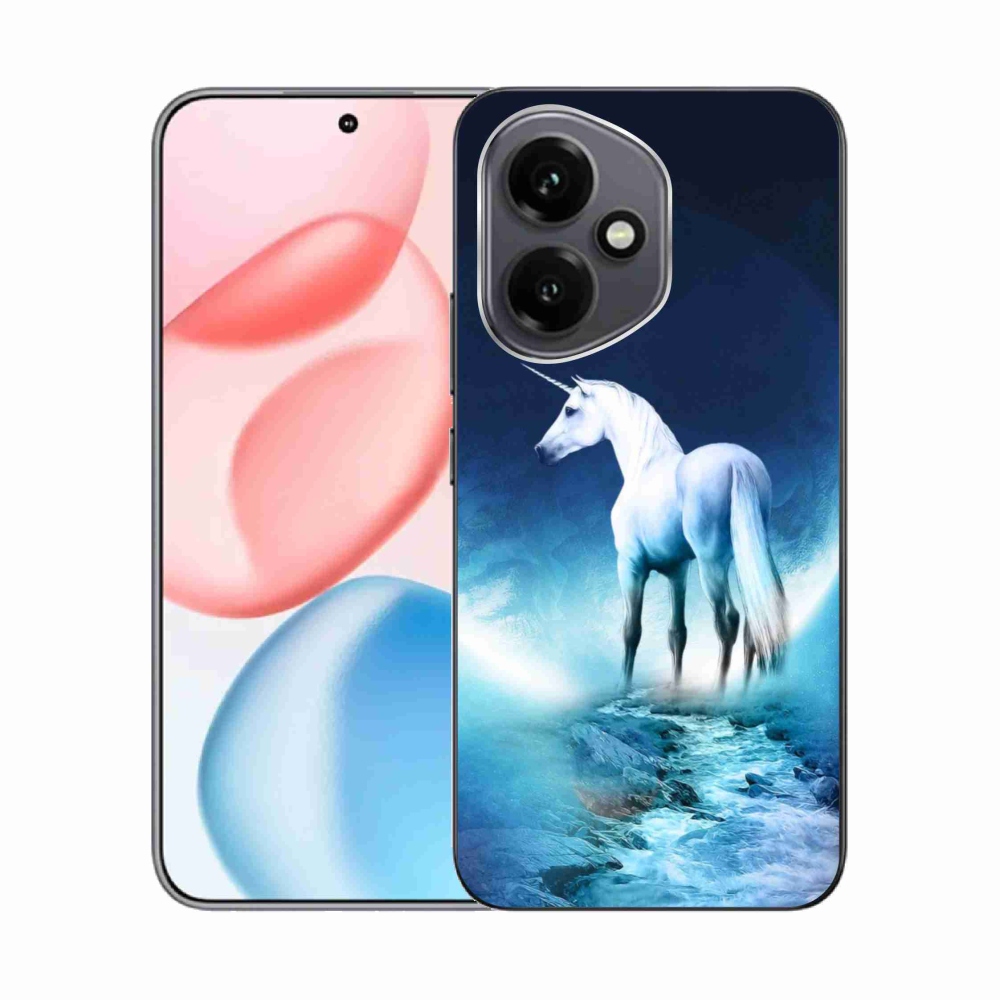 Gelový kryt mmCase na Honor 400 - bílý jednorožec