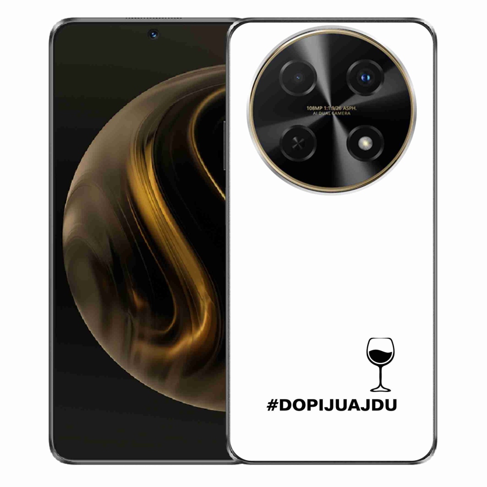 Gelový kryt mmCase na Huawei Nova 12i - vinný motiv bílé pozadí