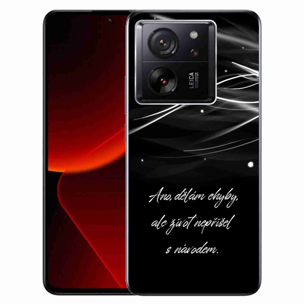 Gelový kryt mmCase na Xiaomi 13T/13T Pro - citát černé pozadí