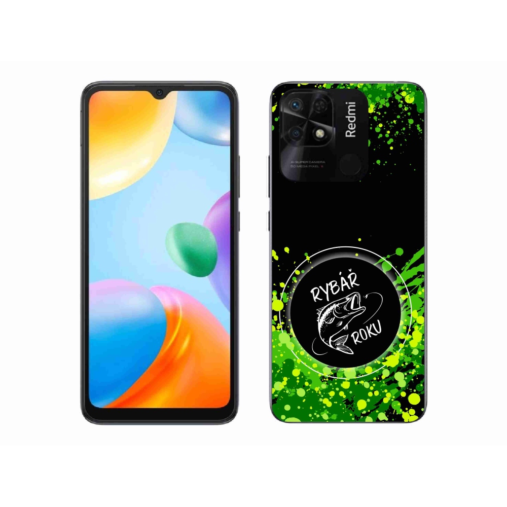 Gelový kryt mmCase na Xiaomi Redmi 10C - rybář roku černé pozadí