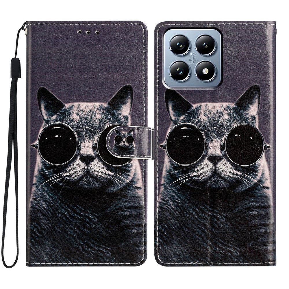 Unique knížkové pouzdro na Xiaomi 15T Pro - kočka s brýlemi