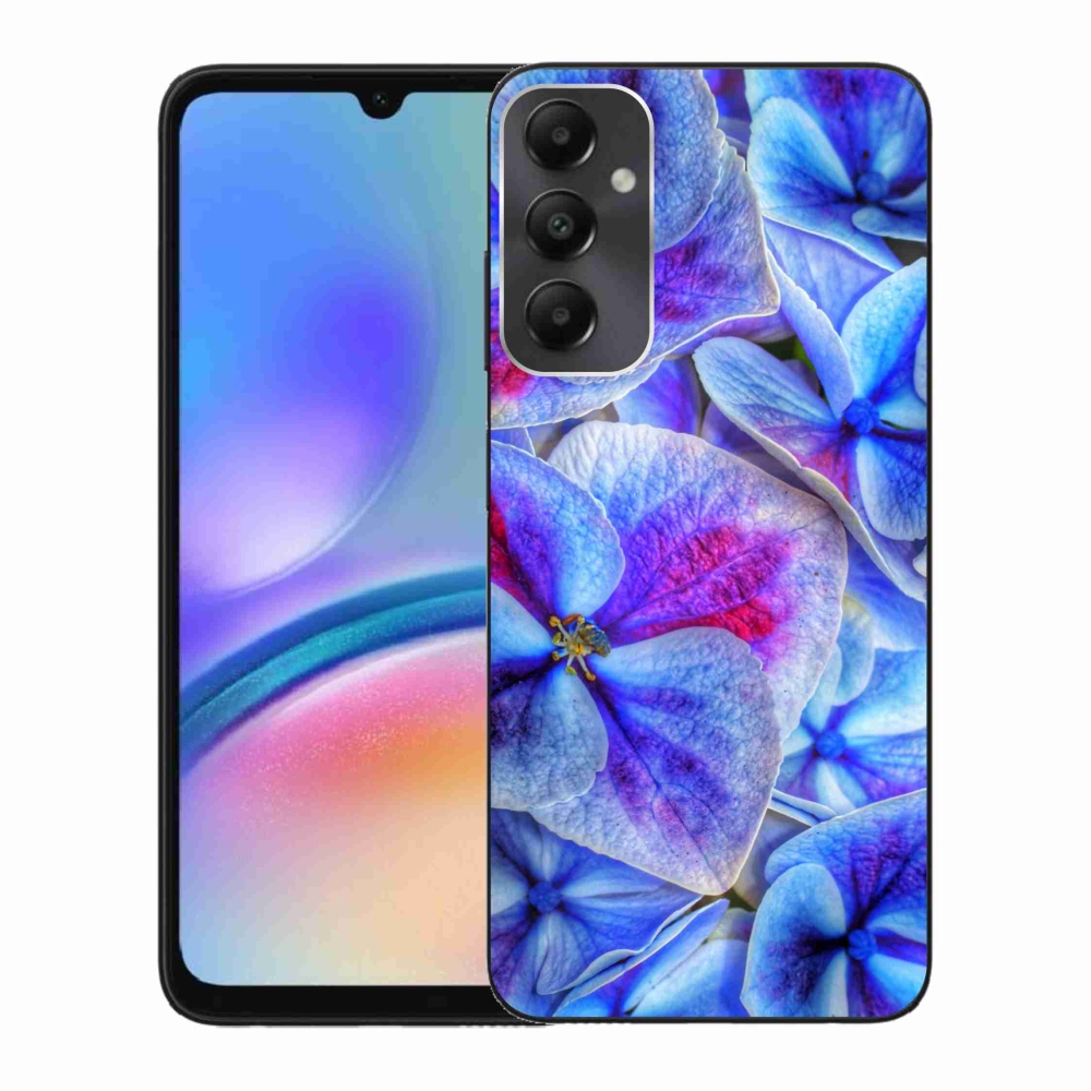 Gelový kryt mmCase na Samsung Galaxy A05s - modré květy 1