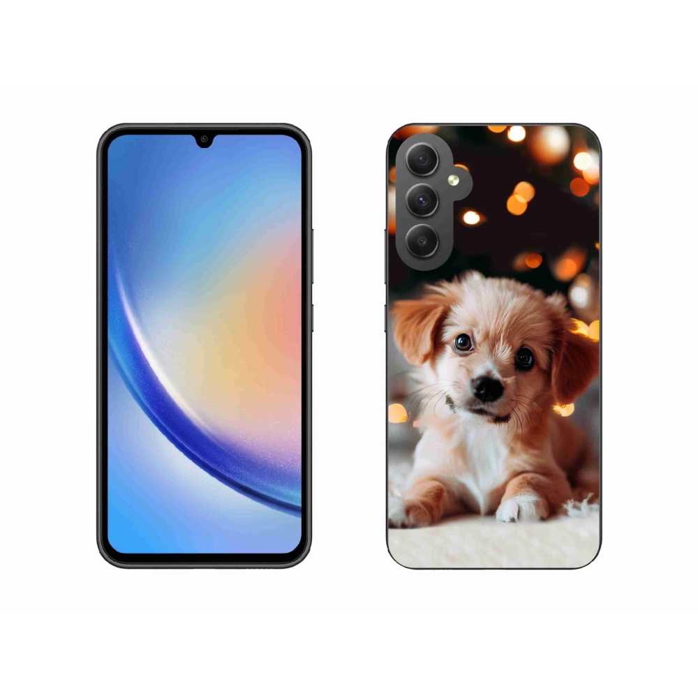 Gelový kryt mmCase na Samsung Galaxy A34 5G - štěňátko