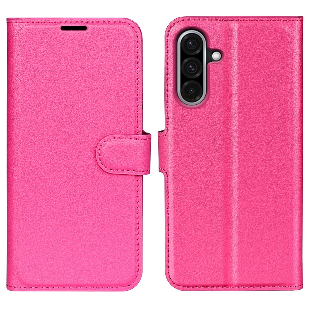 Litchi knížkové pouzdro na Samsung Galaxy A36 5G - rose