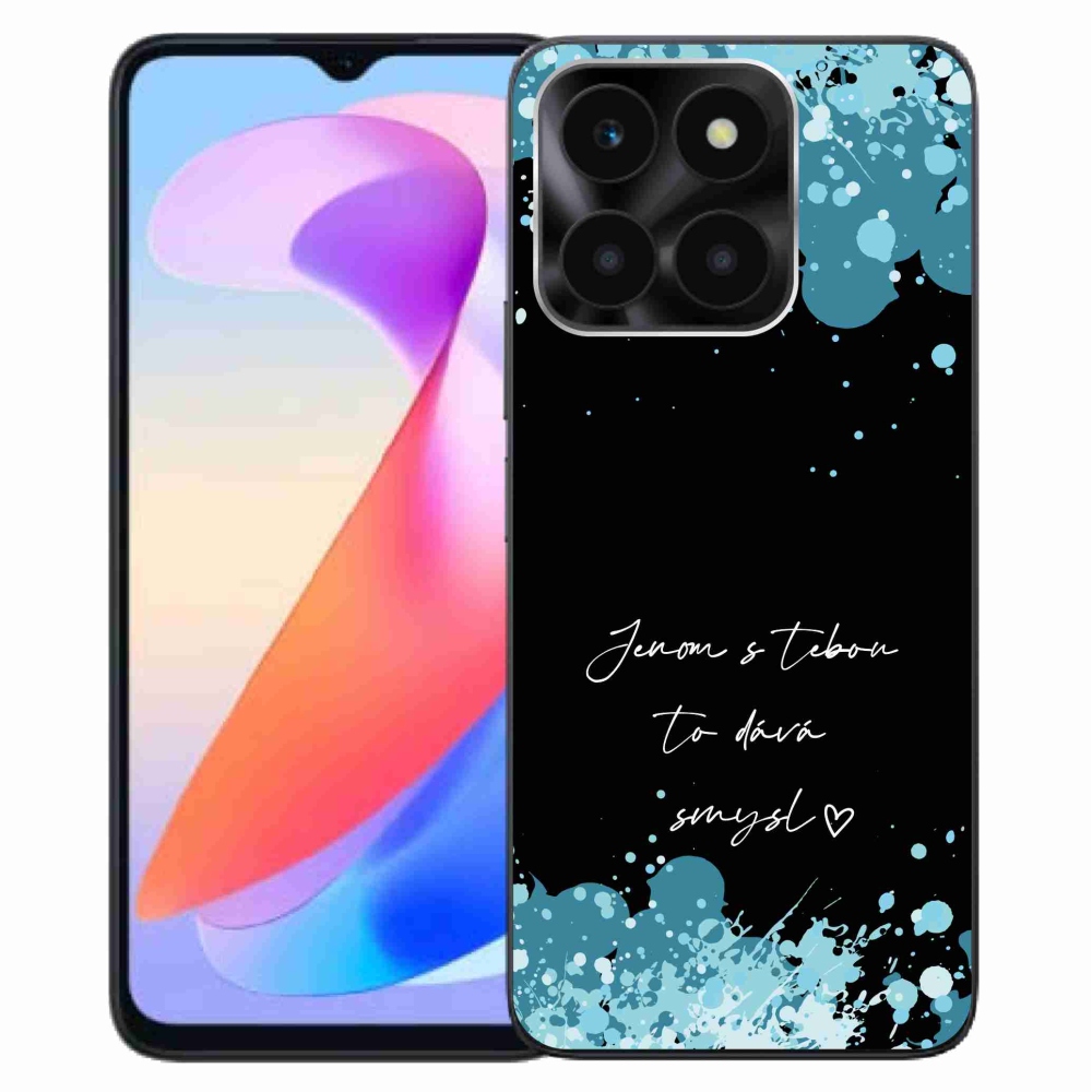 Gelový kryt mmCase na Honor X6a - zamilovaný text černé pozadí