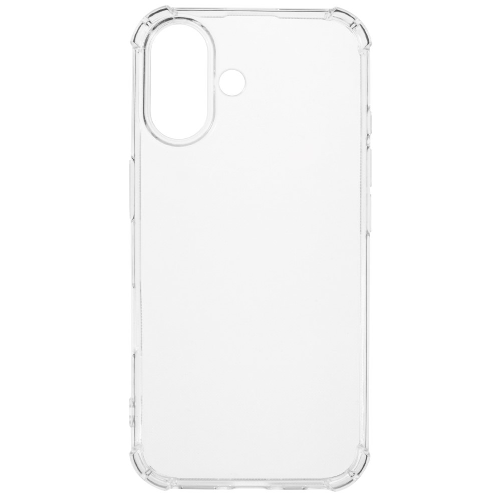Průhledný gelový obal se zesílenými rohy na iPhone 16