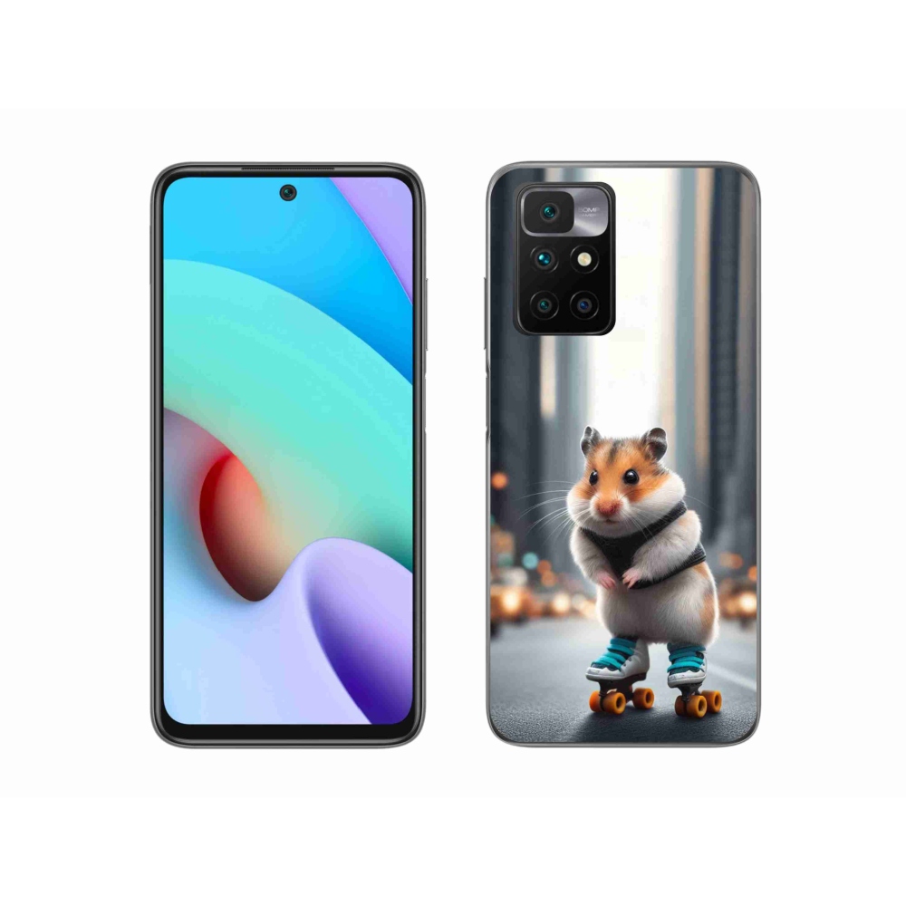 Gelový kryt mmCase na Xiaomi Redmi 10/Redmi 10 (2022) - křeček na bruslích