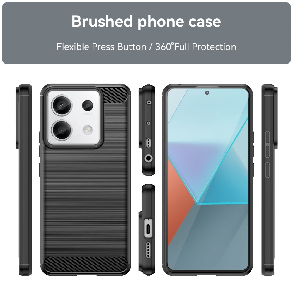 Carbon odolný gelový obal na Xiaomi Redmi Note 13 Pro 5G/Poco X6 5G - černý