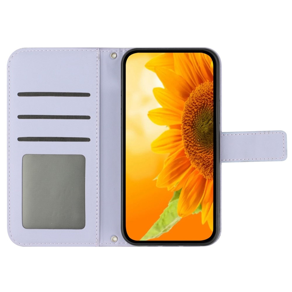 Sunflowers knížkové pouzdro na Xiaomi Redmi Note 14 Pro - světlefialové