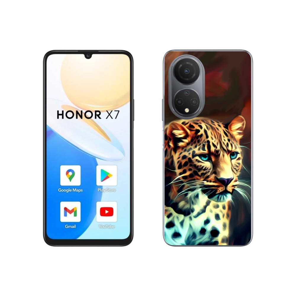 Gelový kryt mmCase na Honor X7 - leopard