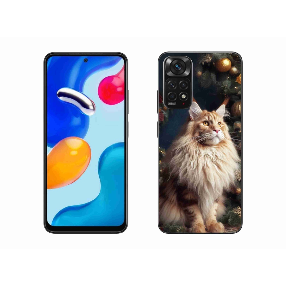 Gelový kryt mmCase na Xiaomi Redmi Note 11S 4G - kočka u stromku