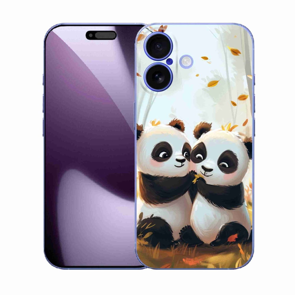 Gelový kryt mmCase na iPhone 17 - pandy
