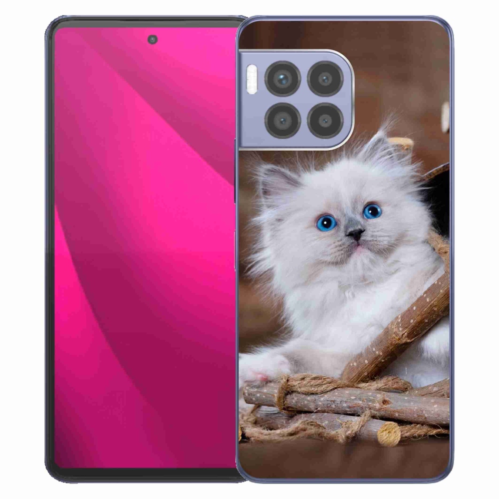 Gelový kryt mmCase na T-Mobile T Phone 2 Pro - bílé kotě