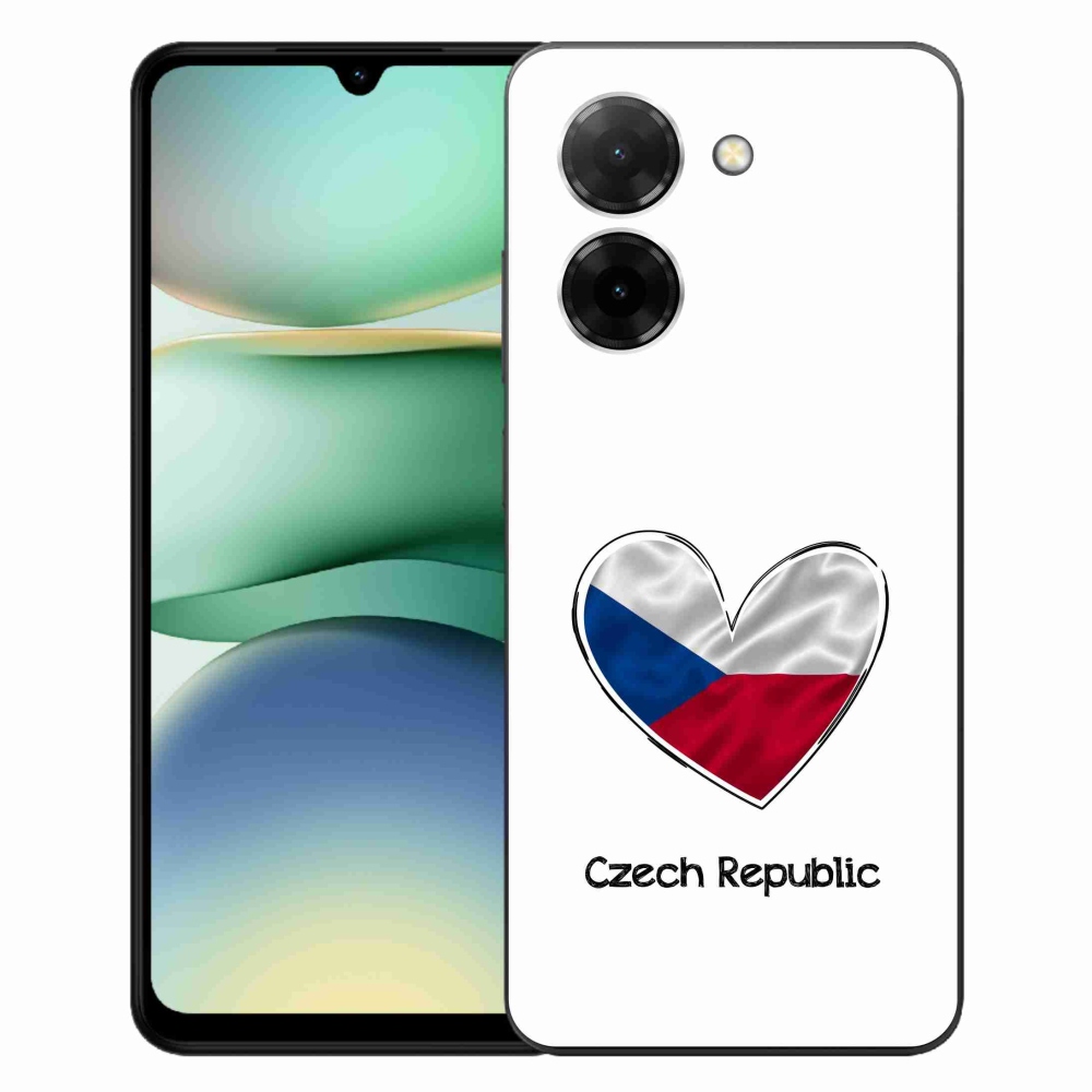 Gelový kryt mmCase na Xiaomi Redmi A5 (173.45x79.35x8.45mm) - vlajka srdce bílé pozadí
