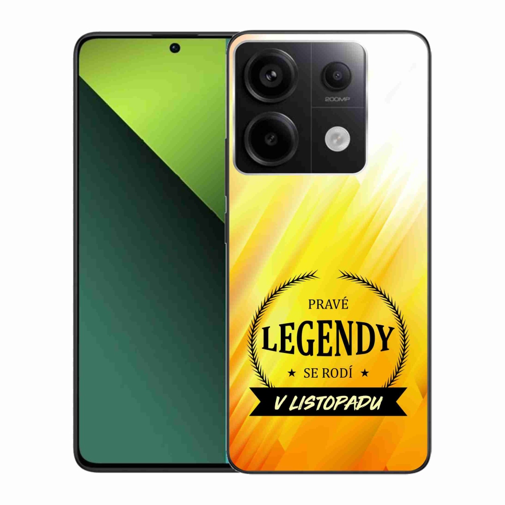Gelový kryt mmCase na Xiaomi Redmi Note 13 Pro 5G/Poco X6 5G - legendy v listopadu žluté pozadí