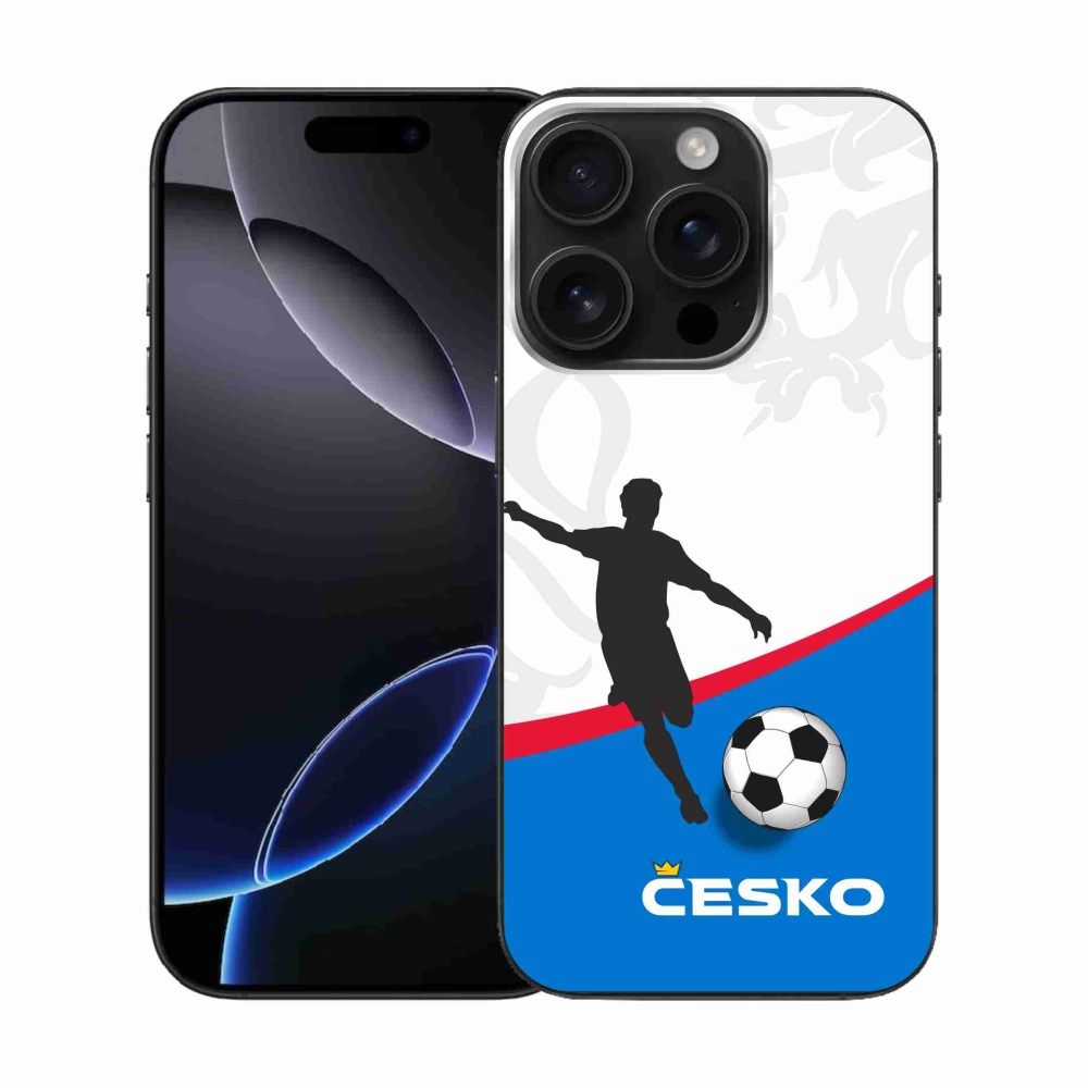 Gelový kryt mmCase na iPhone 16 Pro - fotbal Česko 1