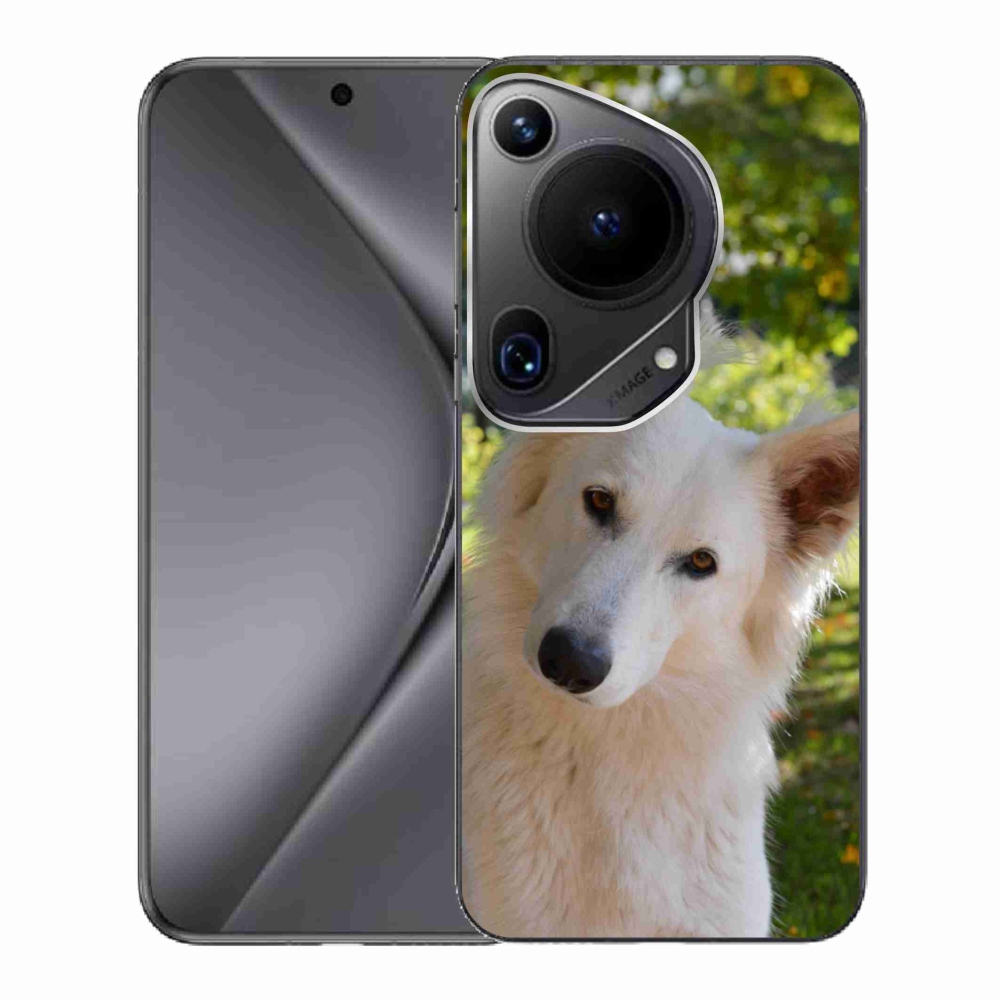 Gelový kryt mmCase na Huawei Pura 70 Ultra - bílý švýcarský ovčák 1