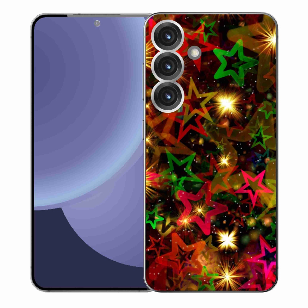 Gelový kryt mmCase na Samsung Galaxy S25+ - barevné hvězdičky