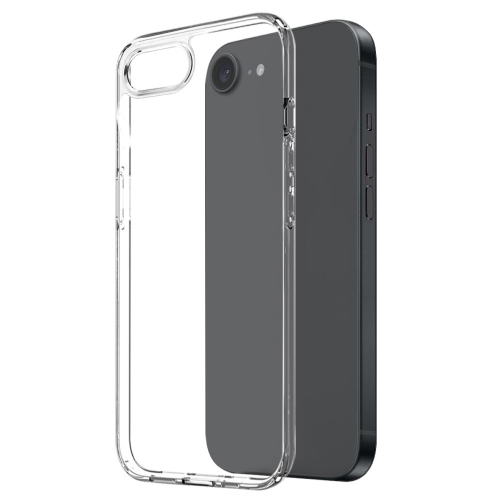 NORTHJO průhledný gelový obal + tvrzené sklo na iPhone 16e - průhledný