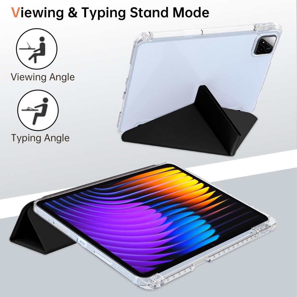 Origami chytré polohovací pouzdro na tablet Xiaomi Pad 7/7 Pro - černé