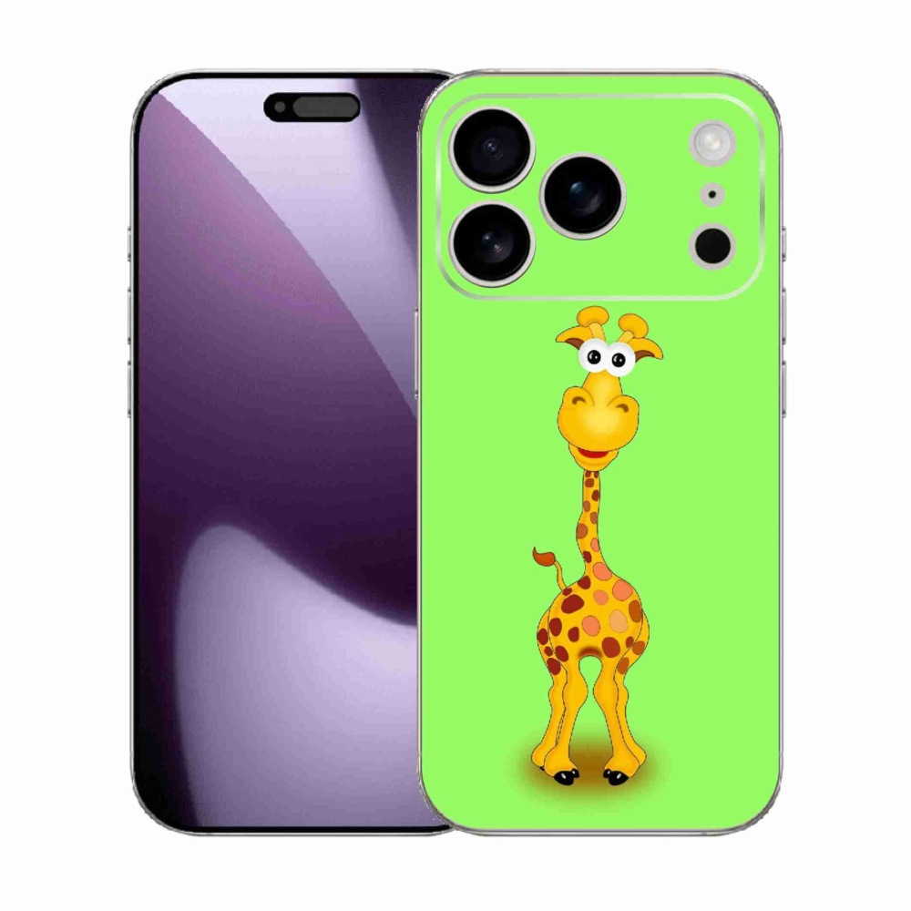 Gelový kryt mmCase na iPhone 17 Pro - kreslená žirafa