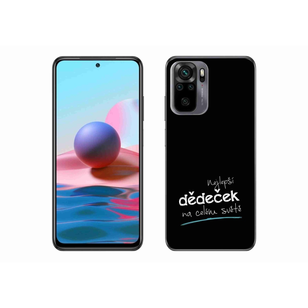 Gelový kryt mmCase na Xiaomi Redmi Note 10 4G - nejlepší dědeček 3 černé pozadí