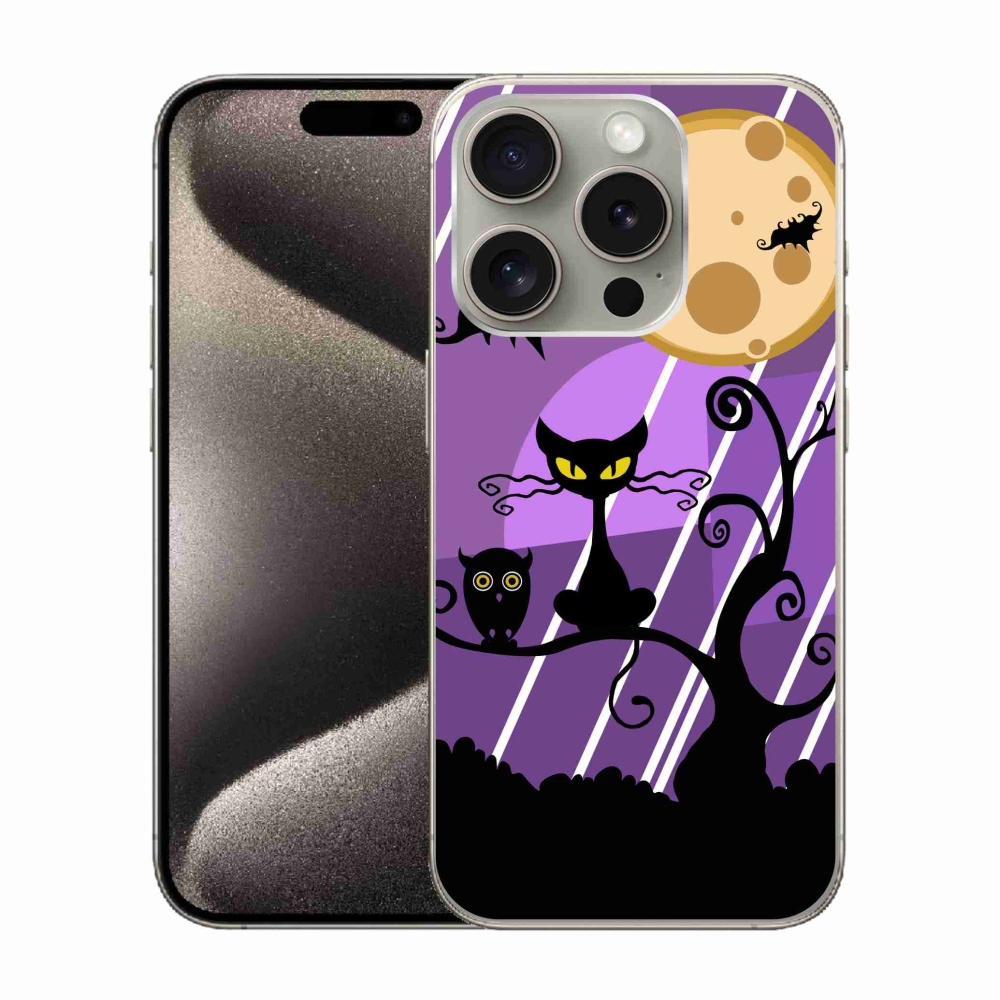 Gelový kryt mmCase na iPhone 15 Pro - halloween