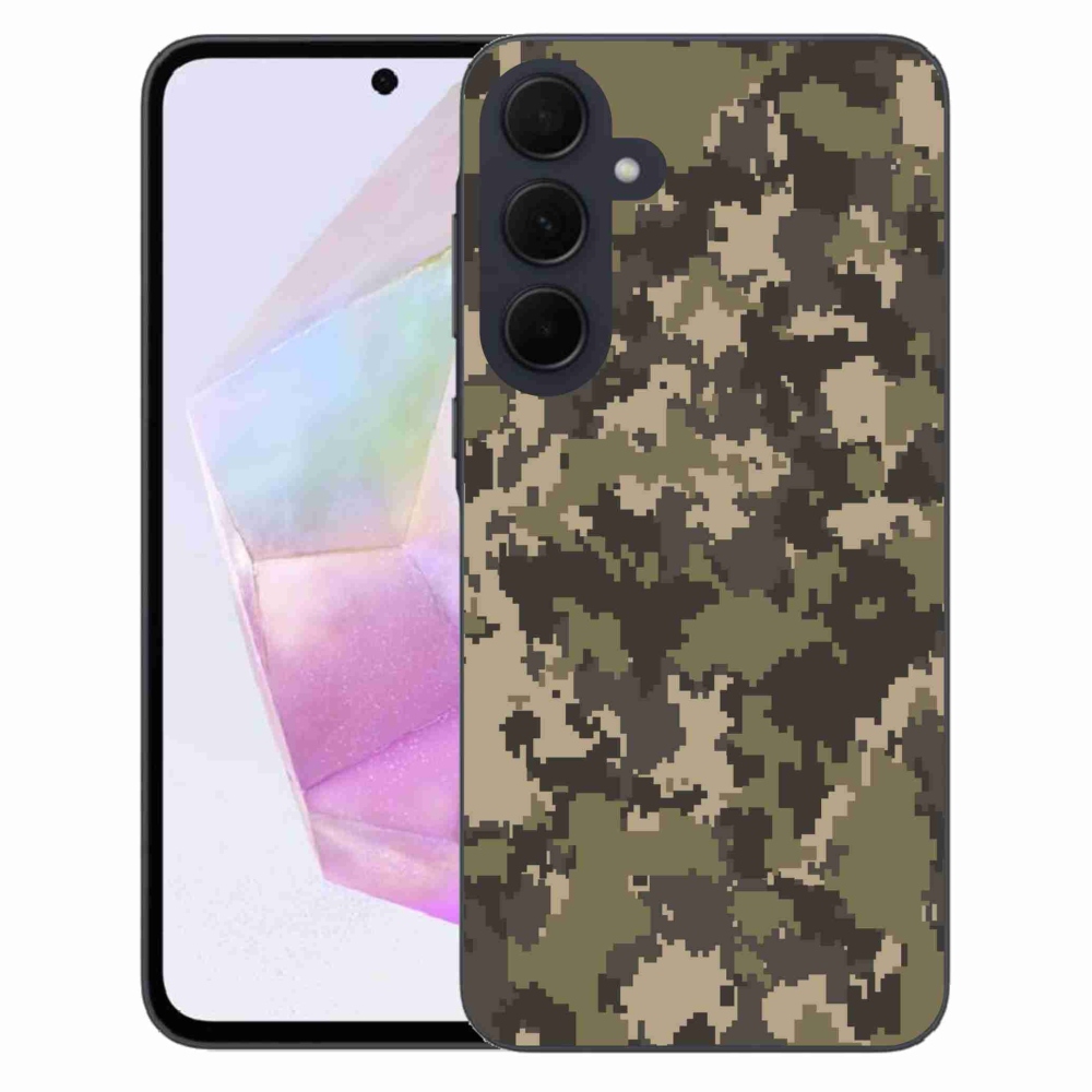 Gelový kryt mmCase na Samsung Galaxy A35 5G - maskáčový vzor 12