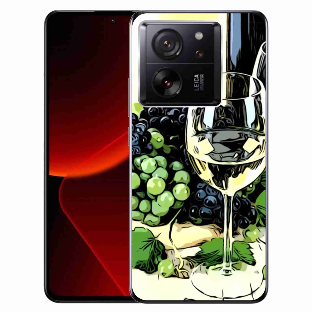 Gelový kryt mmCase na Xiaomi 13T/13T Pro - sklenka vína